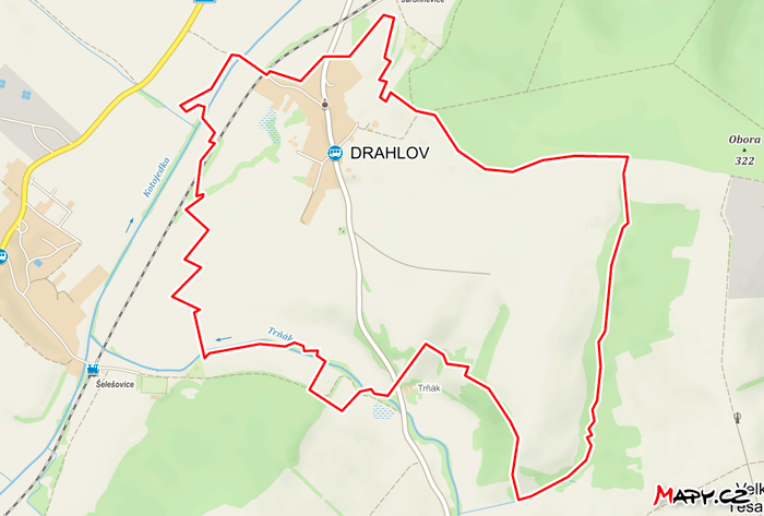 Mapa Drahlov