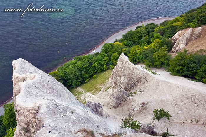 Fotka Národní park Jasmund, křídové útesy pod Viktoriinou vyhlídkou