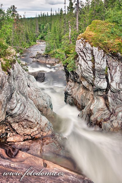 Řeka Torsbjørka, Národní park Skarvan og Roltdalen, Norsko