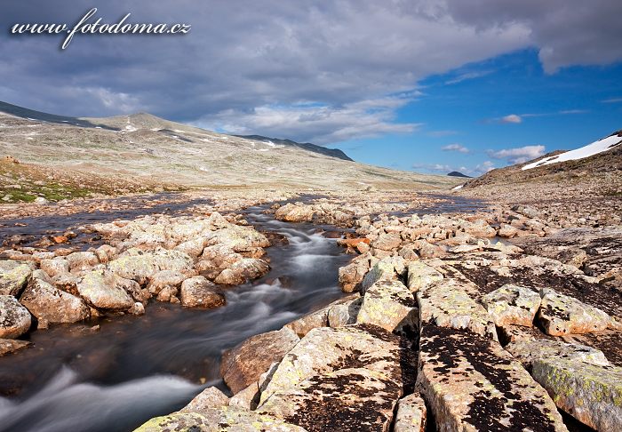 Údolí Raudiskardet. Národní park Saltfjellet-Svartisen, kraj Nordland, Norsko