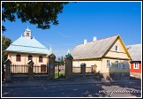 Kenesa (karaimský kostel) na ulici Karaimų, Trakai, Památka UNESCO, Národní park Trakų istorinis, Litva