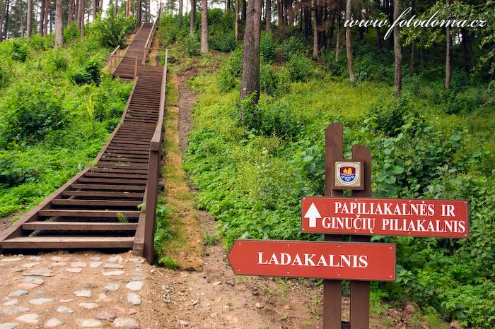 Fotka Bývalé opevněné hradiště Papiliakalnės piliakalnis v blízkosti Ginučiai, Aukštaitijos národní park, Litva